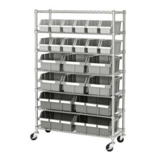 Seville Classics 7 Shelf Commercial Bin Rack System SHE16511