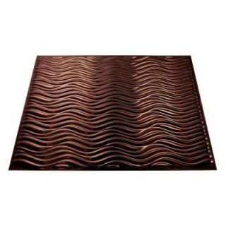 Fasade Current Horizontal 96 in. x 48 in. Decorative Wall Panel in Oil Rubbed Bronze S73 26