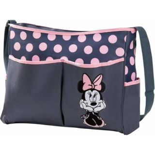 Disney Minnie Mouse Pink Polka Dot Large Hobo Diaper Bag