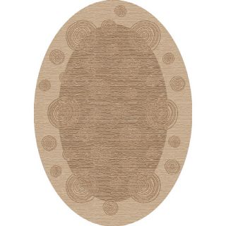 Milliken Wabi Oval Cream Transitional Tufted Area Rug (Common 5 ft x 8 ft; Actual 5.33 ft x 7.66 ft)