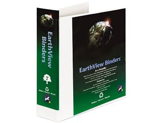 Aurora Products 20374 Earthview Round Ring Presentation Binder, 2" Capacity, White
