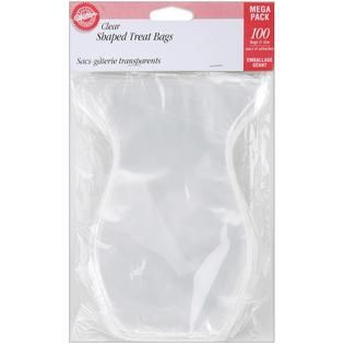 Wilton  Shaped Treat Bags Clear 100/Pkg 4.625X7.25