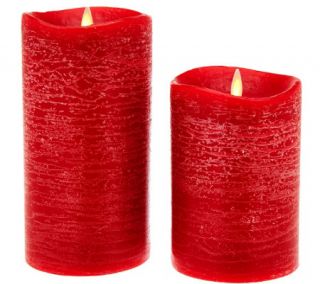 Set of 2 Luminara 5 and 7 360 Flameless Candles w/Timer —