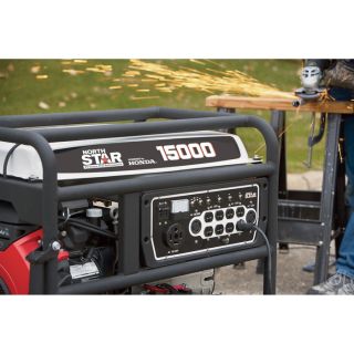 NorthStar Portable Generator — 15,000 Surge Watts, 13,500 Rated Watts, Electric Start, EPA and CARB-Compliant  Portable Generators