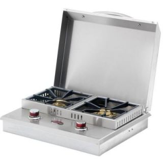 Cal Flame Stainless Steel Built In Dual Fuel Gas Double Side Burner BBQ08953P