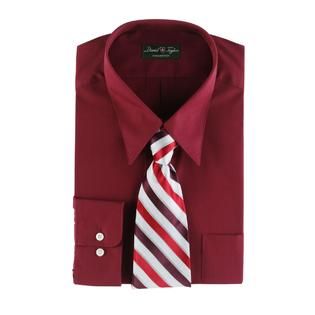 David Taylor Collection Mens Dress Shirt and Tie Set   Clothing