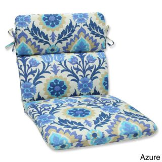 Pillow Perfect Pretty Paisley Navy Rounded Corners Chair Outdoor