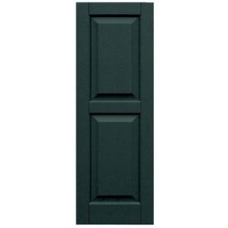 Winworks Wood Composite 15 in. x 43 in. Raised Panel Shutters Pair #638 Evergreen 51543638