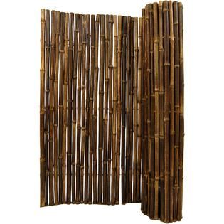 Backyard X Scapes  Black Rolled Bamboo Fencing   1 in. D x 3 ft. H x 8