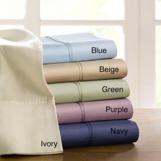 Egyptian Cotton Percale 300 Thread Count Deep Pocket Sheet Set with