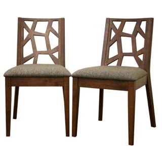 Baxton Studio Sparrow Brown Wood Modern Dining Chairs (Set of 2)