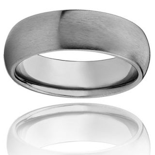 West Coast Jewelry Mens Titanium Domed and Brushed Comfort fit Ring