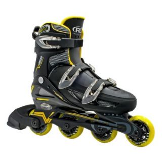 Mens Roller Derby V500 Adjustable Inline Skate   Black/Yellow (Size 6