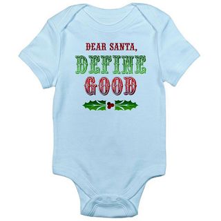  Newborn Baby Christmas Dear Santa, Define Good Retro Bodysuit