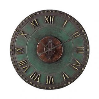 Sterling Industries Metal Roman Numeral Outdoor Wall Clock.   Home