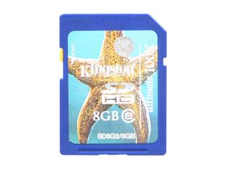 Kingston Ultimate 8GB Secure Digital High Capacity (SDHC) Flash Card Model SD6G2/8GB