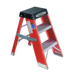 Werner 3 ft. Fiberglass Step Ladder with 375 lb. Load Capacity Type IAA Duty Rating SSF03