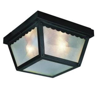 Bel Air Lighting Stewart 2 Light Black Outdoor Incandescent Ceiling Light 4902 BK