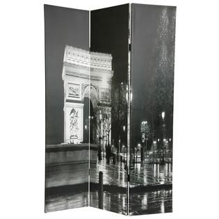 Oriental Furniture  6 ft. Tall Double Sided Paris Canvas Room Divider