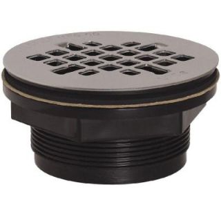 2 in. Black ABS Shower Drain with Strainer 828 2APK