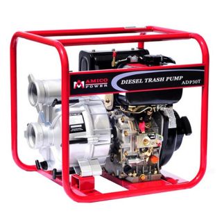 Amico Power Corp 198.13 GPM Diesel 3 Trash Water Pump with Recoil