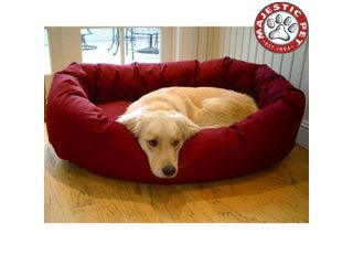 Majestic Pet Medium 32" Bagel Dog Bed (32"x28"x10")  RED