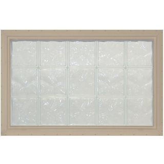 Pittsburgh Corning LightWise Decora Sand Vinyl New Construction Glass Block Window (Rough Opening 40.9375 in x 33.1875 in; Actual 39.9375 in x 32.1875 in)