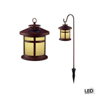 Hampton Bay Reviere Rustic Bronze Outdoor Solar LED Light (6 Pack) 10388