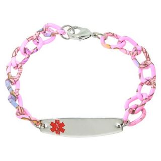 Hope Paige Medical ID Pink Aluminum Design Bracelet