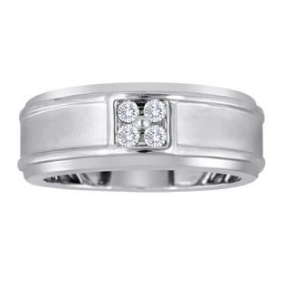 Linked In Love Platinée 1/5CTTW Diamond Mens Wedding Band   Jewelry
