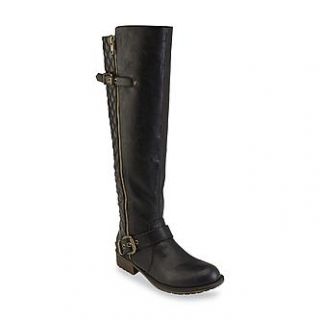 Bongo Womens Anderson Black Riding Boot – Wide Width Available