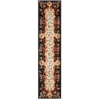 Safavieh Naples Ivory/Black 2 ft. 6 in. x 12 ft. Runner NA508A 212