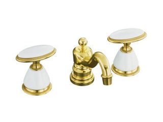 KOHLER K 280 9B PB Antique Widespread Lavatory Faucet Polished Brass  Bathroom Faucet