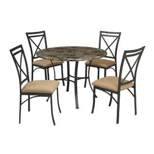 Dorel Asia  5 Piece Faux Marble Top Dining Table