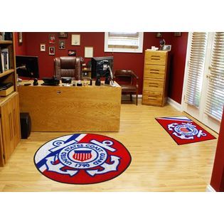 Fanmats US Coast Guard 44 Roung Rugs 44 diameter   Home   Home Decor