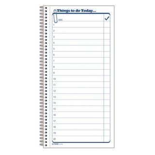 Part Carbonless Spiral Bound Things To Do Today Book