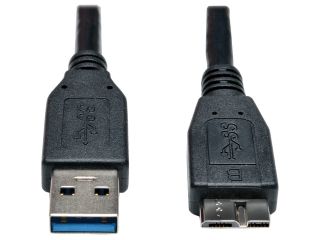 Tripp Lite U326 001 BK 1 ft. Black USB 3.0 SuperSpeed Device Cable (A to Micro B M/M)