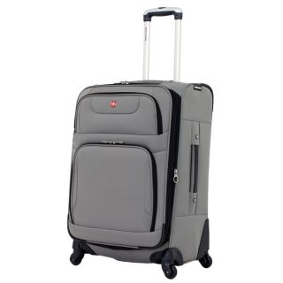 SwissGear 24 inch Medium Spinner Upright Pewter Suitcase   17085929