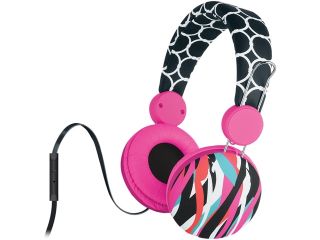 The Macbeth Collection Pink and Black Fashion Stereo Headphones   Hula Streamer MB HM1SMHB