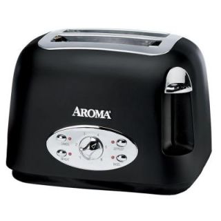 AROMA 2 Slice Toaster, Matte Black ATS 272MB