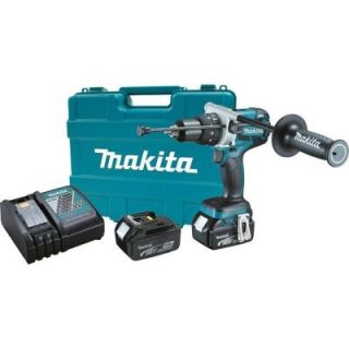 Makita 18 Volt LXT Lithium Ion Brushless 1/2 in. Cordless Hammer Driver/Drill Kit XPH07T