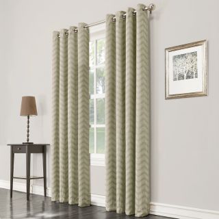 allen + roth Taventry 84 in Green Polyester Grommet Room Darkening Single Curtain Panel