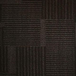 EuroTile Windsor Terrace Ebony Loop 19.7 in. x 19.7 in. Carpet Tile (20 Tiles/Case) 707106