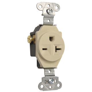 Legrand 15 Amp 250 Volt Ivory Indoor Round Wall Outlet