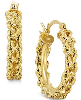 Heart Rope Chain Hoop Earrings in 14k Gold   Earrings   Jewelry