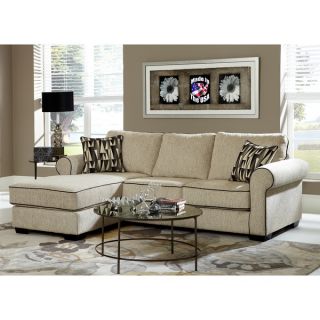 Cream Chenille Reversible Sofa Chaise Sectional   Shopping
