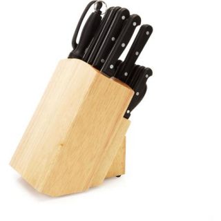 Mainstays Triple Rivet 21 Piece Cutlery Set in Wood Block
