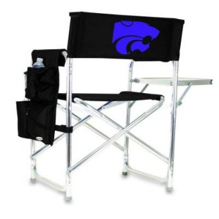 Picnic Time Kansas State University Black Sports Chair with Digital Logo 809 00 179 254