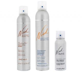 Nick Chavez 3 piece Hairspray and Shine Spray Glam Collection   A255388 —