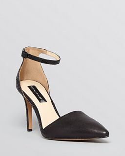 STEVEN BY STEVE MADDEN Pointed Toe Ankle Strap D'Orsay Pumps   Anibell